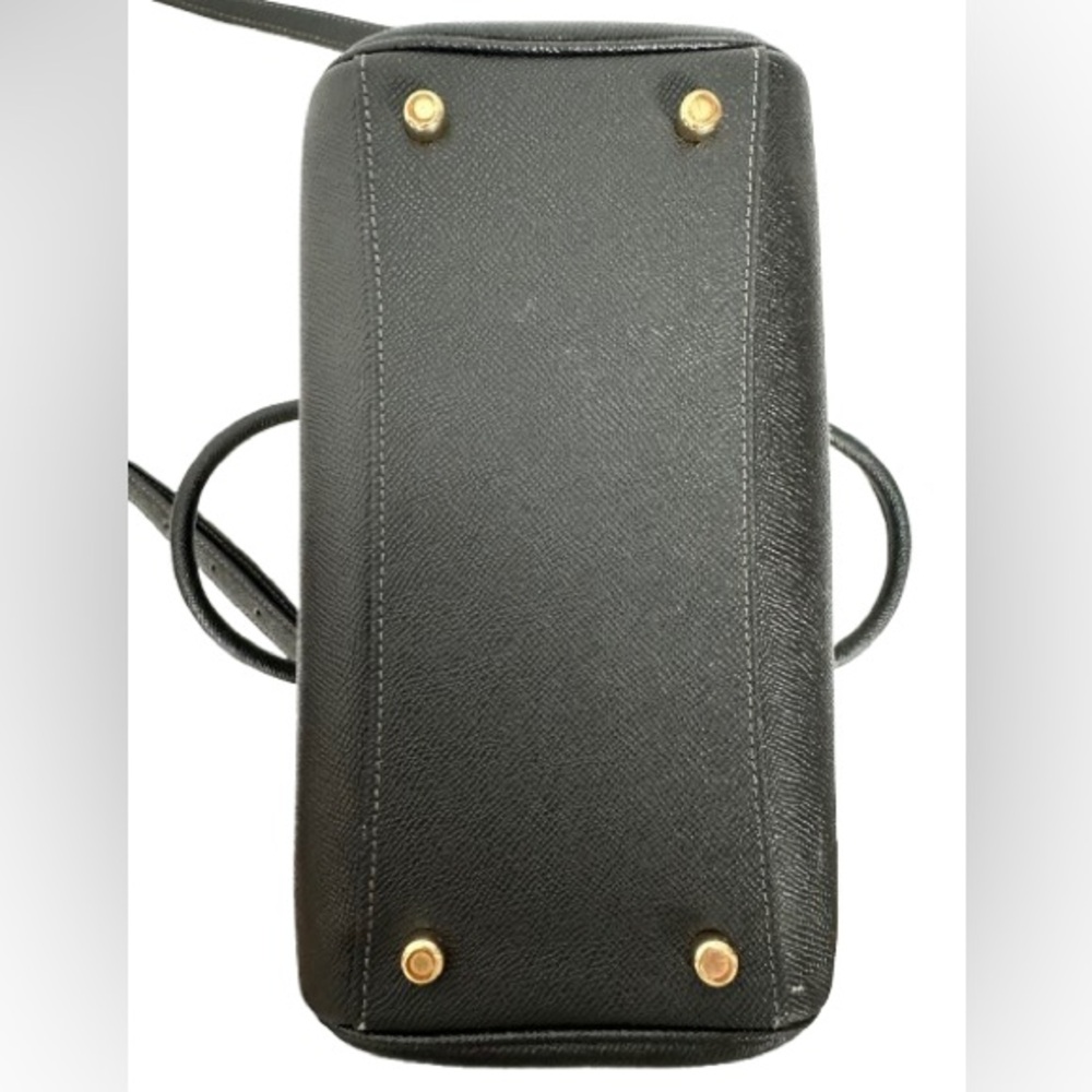 Coach Black Pebbled Leather Satchel and Matching Wallet with Gold Hardware - Picture 5 of 9